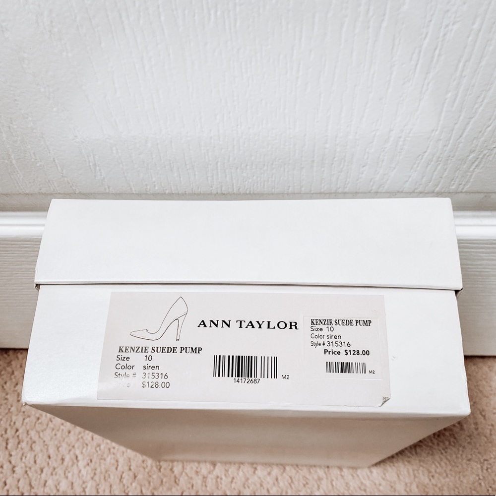BRAND NEW Ann Taylor Burgundy Siren Suede Kenzie Pump Size 10 - Picture 5 of 5